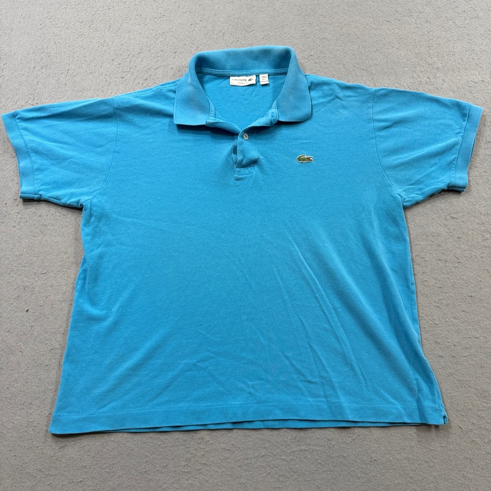 Lacoste Polo Shirt Men's XL Blue Classic Fit Short Sleeve Pique Cotton Athletic
